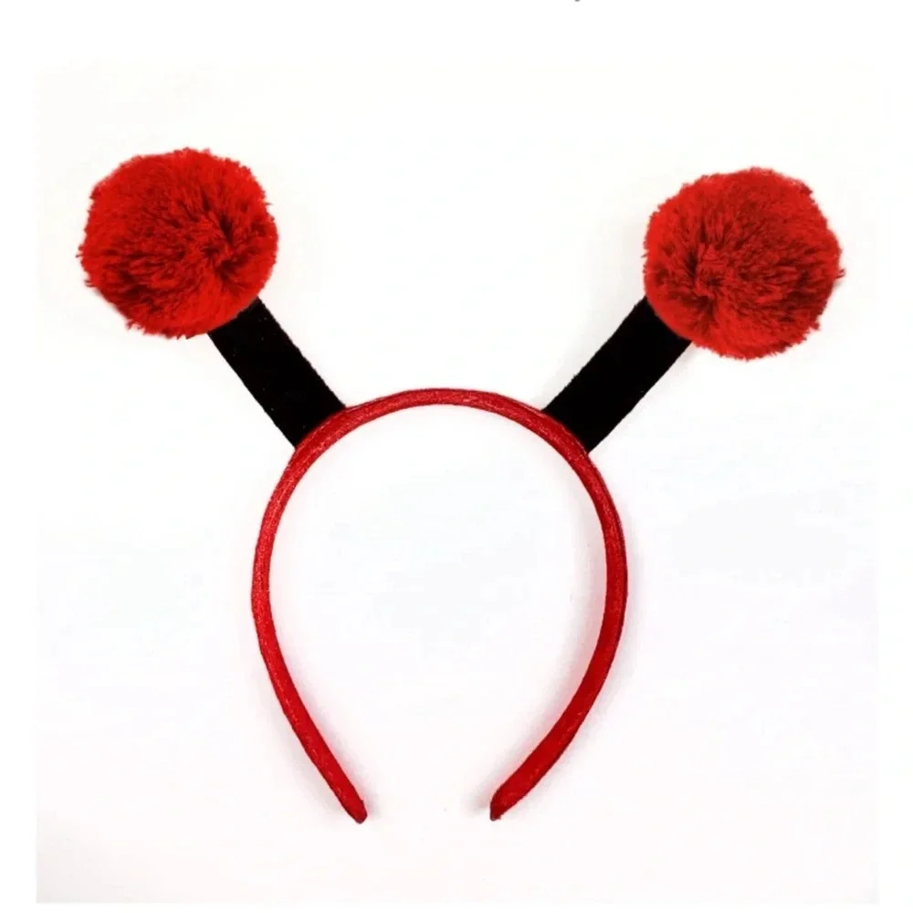 Love Bug Costume Baby Size 6-12 Months Black & Red Dress And Headband Halloween